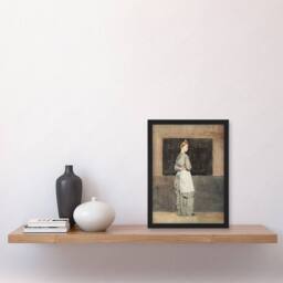 Artery8 Winslow Homer Teacher with Blackboard Watercolour Framed Art Print in Brown - Size: A4 - thumbnail 2