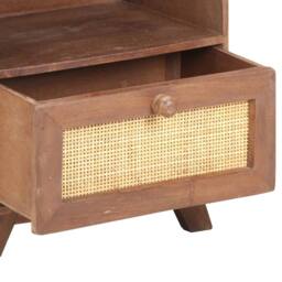 Berkfield Home Bedside Cabinet 40x30x50 cm Solid Mango Wood in Brown - Size: 40 x 30 x 50 cm - thumbnail 5