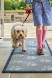 My Mat Big Paws 1 Washable Indoor Nylon Mat in Grey - Size: 50 cm x 150 cm - thumbnail 2