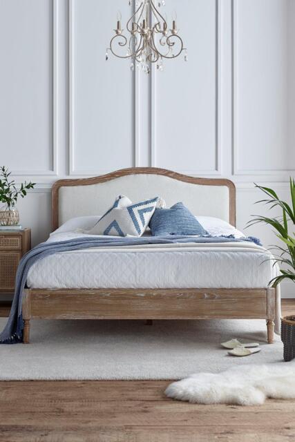 Lille Oak Upholstered Bed - Bed Frame Only - image 1