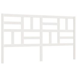 Berkfield Home Bed Headboard White 206x4x104 cm Solid Wood Pine - Size: 206 x 4 x 104 cm - thumbnail 2