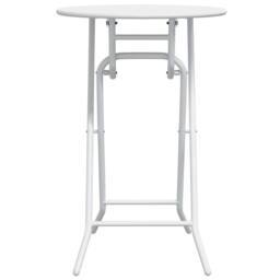 Berkfield Home Folding Garden Table White √ò50x72 cm Steel - Size: 50x72 cm - thumbnail 5