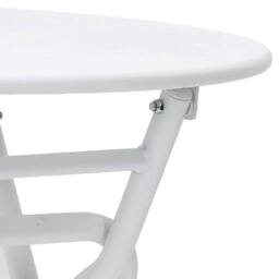 Berkfield Home Folding Garden Table White √ò50x72 cm Steel - Size: 50x72 cm - thumbnail 9