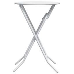 Berkfield Home Folding Garden Table White √ò50x72 cm Steel - Size: 50x72 cm - thumbnail 6