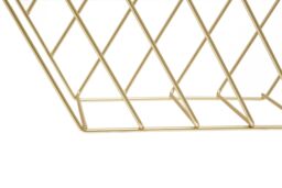 Orsina Functional Hexagonal Basket, Stylish Wireframe Basket For Kitchen, High Quality Contemporary Basket in Gold - thumbnail 5