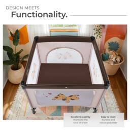 tectake Playpen Tommy Junior in Brown - Size: Large - thumbnail 4