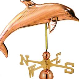 Good Directions Farmhouse Copper Dolphin Weathervane - H87 x W70 x L44 cm - thumbnail 2