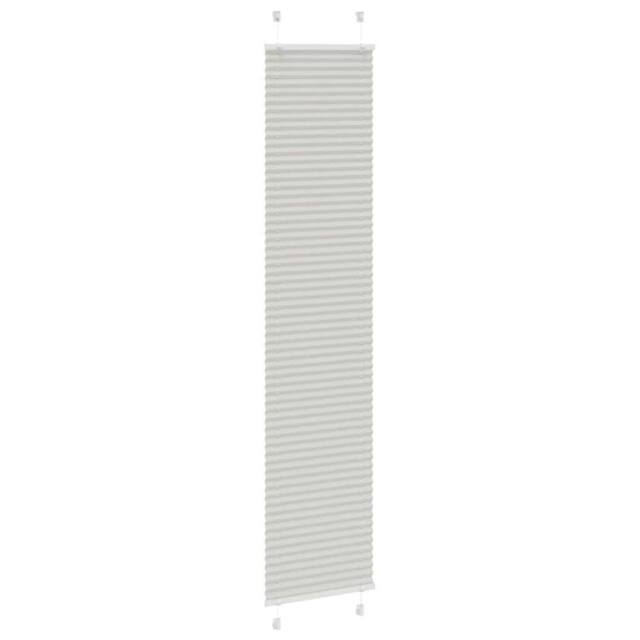 Berkfield Home Pleated Blind Light Grey 40x200 cm Fabric Width 39.4 cm Polyester - image 1
