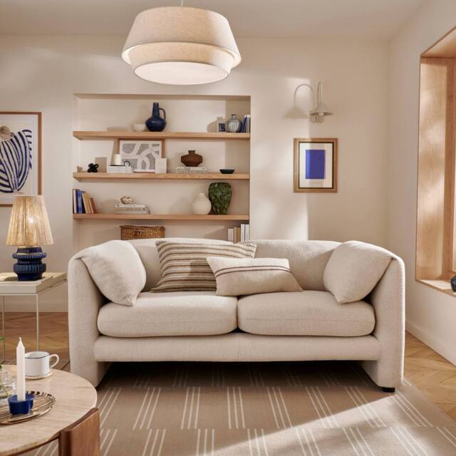 The Great Sofa Company Mabel 2-Seater Boucle Sofa in Cream - Size: 2 Seater - image 1