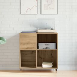 Berkfield Home Record Cabinet Old Wood 84, 5x38x89 cm Engineered Wood in Brown - Size: 5 x 38 x 89 cm - thumbnail 4