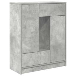 Berkfield Home Sideboard with Drawers & Doors Concrete Grey 73x31x90 cm - Size: 73 x 31 x 90 cm - thumbnail 2