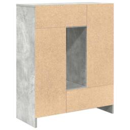 Berkfield Home Sideboard with Drawers & Doors Concrete Grey 73x31x90 cm - Size: 73 x 31 x 90 cm - thumbnail 8