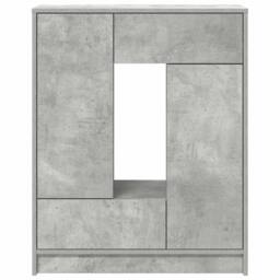 Berkfield Home Sideboard with Drawers & Doors Concrete Grey 73x31x90 cm - Size: 73 x 31 x 90 cm - thumbnail 6