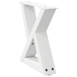 Berkfield Home Coffee Table Legs 2 pcs White 40x(30-31.3) cm Steel - thumbnail 4