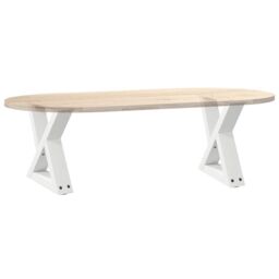 Berkfield Home Coffee Table Legs 2 pcs White 40x(30-31.3) cm Steel - thumbnail 8
