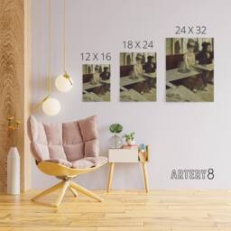 "Artery8 Edgar Degas Absinthe In A Cafe Canvas Wall Art Print in Beige - Size: W24"" x H32""" - thumbnail 4