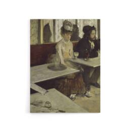 "Artery8 Edgar Degas Absinthe In A Cafe Canvas Wall Art Print in Beige - Size: W24"" x H32""" - thumbnail 1
