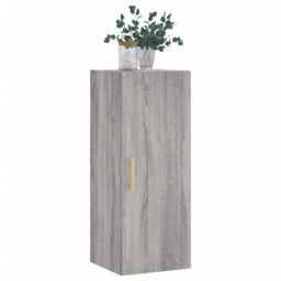 Berkfield Home Wall Mounted Cabinet Grey Sonoma 34.5x34x90 cm - thumbnail 4