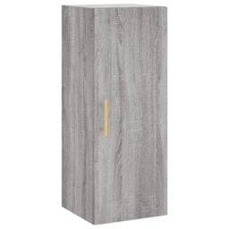 Berkfield Home Wall Mounted Cabinet Grey Sonoma 34.5x34x90 cm - thumbnail 2