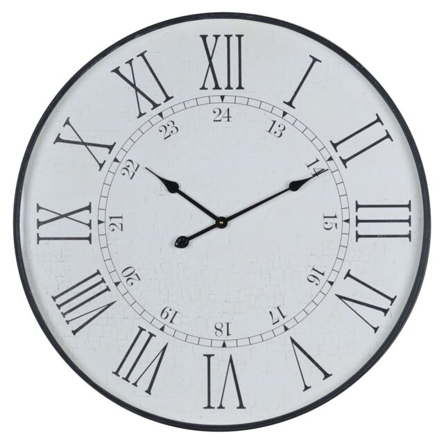 Love Lace Large Embossed Station Clock in White - image 1