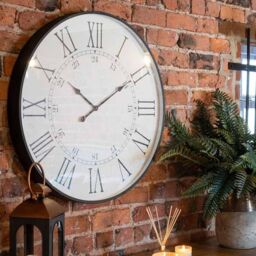 Love Lace Large Embossed Station Clock in White - thumbnail 6