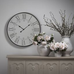Love Lace Large Embossed Station Clock in White - thumbnail 5