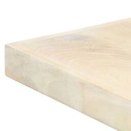 Berkfield Home Dining Table White 200x100x75 cm Solid Mango Wood - Size: 200 x 100 x 75 cm - thumbnail 5