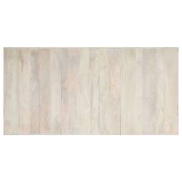 Berkfield Home Dining Table White 200x100x75 cm Solid Mango Wood - Size: 200 x 100 x 75 cm - thumbnail 4