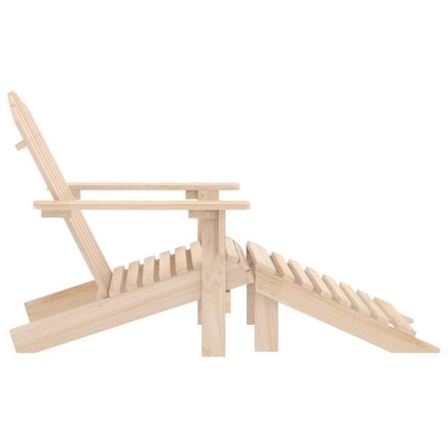 Berkfield Home Elegant Garden Adirondack Chair with Ottoman Solid Fir Wood in Light Tan - image 1