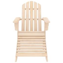Berkfield Home Elegant Garden Adirondack Chair with Ottoman Solid Fir Wood in Light Tan - thumbnail 3