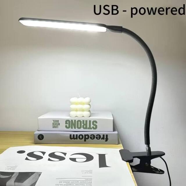 Dyzi Flexible LED Desk Lamp with Clip USB Powered in Black - image 1