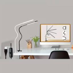 Dyzi Flexible LED Desk Lamp with Clip USB Powered in Black - thumbnail 4