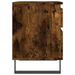 Berkfield Home Modern Bedside Cabinet Smoked Oak 40x35x50 cm Engineered Wood in Brown - Size: 40 x 35 x 50 cm - thumbnail 7