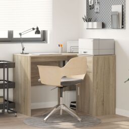 Berkfield Home Corner Desk Sonoma Oak 102x88x75 cm Engineered Wood in Pink - Size: 102 x 88 x 75 cm