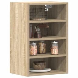 Berkfield Home Hanging Cabinet Sonoma Oak 40x29.5x60 cm Engineered Wood in Brown - thumbnail 1