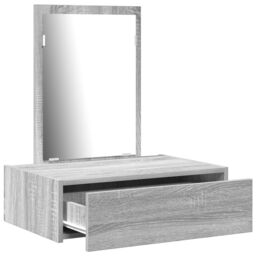 Berkfield Home Wall Hanging Dressing Table in Grey Sonoma, 60x40x70 cm - Size: 60 x 40 x 70 cm - thumbnail 5