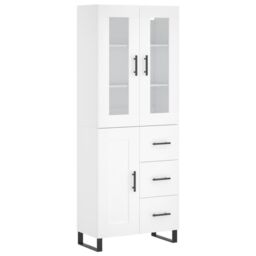 Berkfield Home Highboard White 69.5x34x180 cm Engineered Wood - thumbnail 2