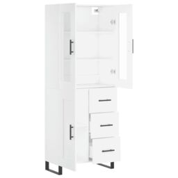 Berkfield Home Highboard White 69.5x34x180 cm Engineered Wood - thumbnail 4