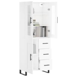 Berkfield Home Highboard White 69.5x34x180 cm Engineered Wood - thumbnail 3