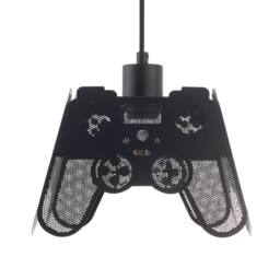 Happy Homewares Modern Matte Black Game Controller Pendant Shade with Laser Cut Holes - thumbnail 5
