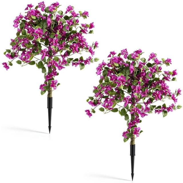 Havendro 2Pcs Artificial Silk Bougainvillea Fake Floral Tree in Pink - image 1