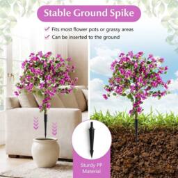 Havendro 2Pcs Artificial Silk Bougainvillea Fake Floral Tree in Pink - thumbnail 5