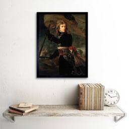 "Artery8 Painting Gros Napoleon Bonaparte Arcole Bridge 12x16"" Framed Art Print in Black - Size: W12"" x H16""" - thumbnail 2