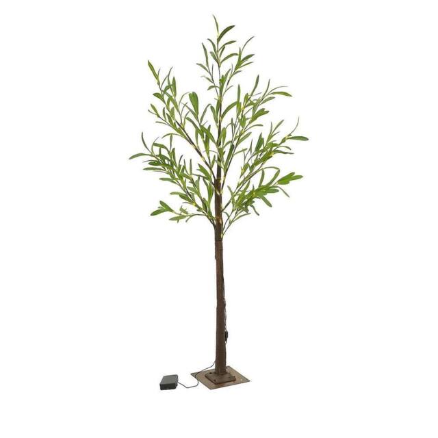 Kelvenix 4 Ft 150 LED Solar Powered Olive Tree in Green - Size: 0.6m2 - image 1