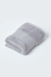 Homescapes Zero Twist Supima Cotton Towel in Grey - thumbnail 3