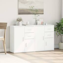 Berkfield Home Sideboards 2 pcs White 60x31x70 cm Engineered Wood - Size: 60 x 31 x 70 cm - thumbnail 1