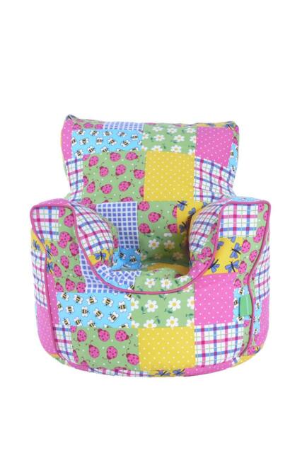 Bean Lazy Cotton Patchwork Ladybird Bean Bag Arm Chair with Beans Child / Teen size - Size: Large - image 1