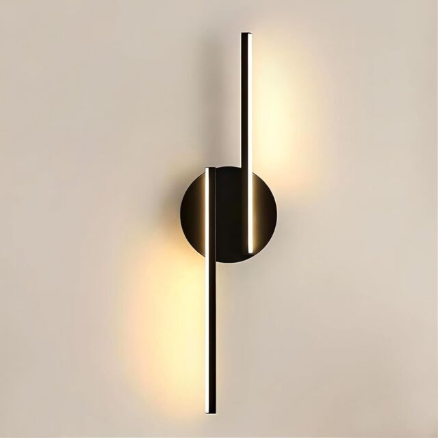 COMELY Indoor Wall Lights, 16W LED Wall Lights Parallel Design, 3000K, Black - image 1