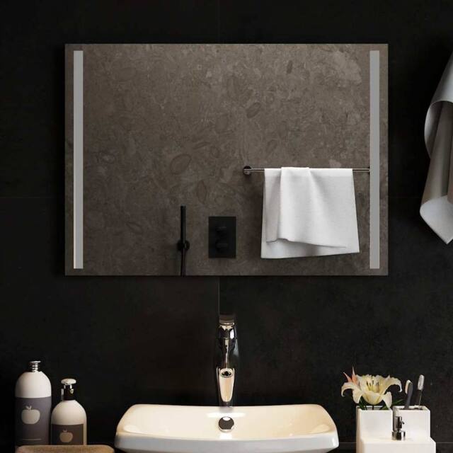 Berkfield Home LED Bathroom Mirror 70x50 cm in Clear - image 1