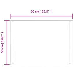 Berkfield Home LED Bathroom Mirror 70x50 cm in Clear - thumbnail 5